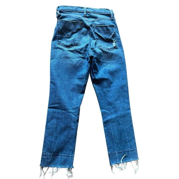 Revolve Hudson Jeans Zoeey High Rise Ankle Straight Leg Jeans in Fara Blue Denim - Picture 6 of 9